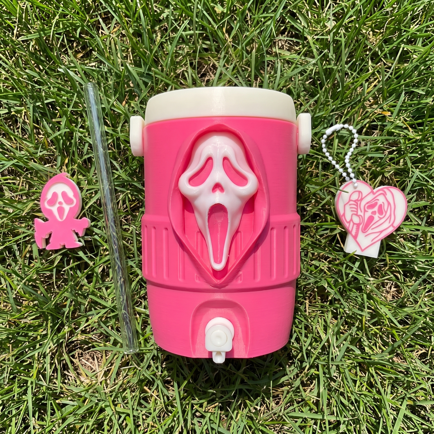 Horror 12oz Can Holder with Lid, Straw Topper & Can Opener